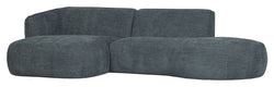 Polly Sofa w. chaise longue, Left, Blue/Green