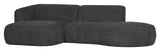 Polly Sofa w. chaise longue, Left, Gray