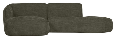 Polly Sofa w. chaise longue, Left, Green