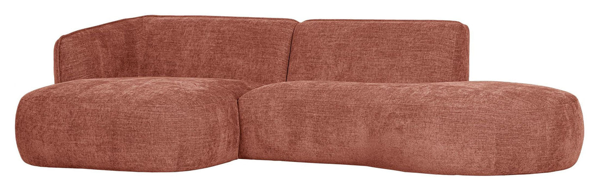 Polly Sofa w. chaise longue, Left, Pink