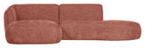 Polly Sofa w. chaise longue, Left, Pink