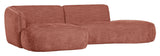 Polly Sofa w. chaise longue, Left, Pink