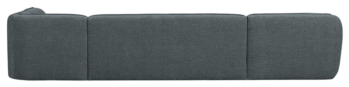 Polly U-sofa, Right-facing, Blue/Green