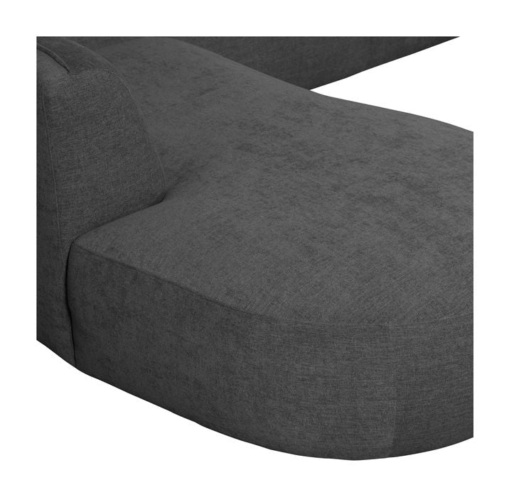 Polly U-sofa, Left facing, Gray