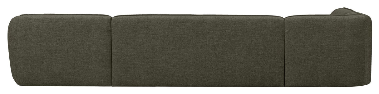 Polly U-sofa, Left facing, Gray/Green