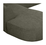 Polly U-sofa, Left facing, Gray/Green