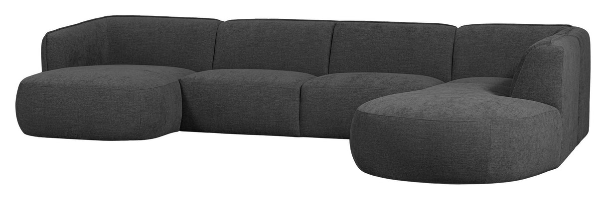 Polly U-sofa, Gray