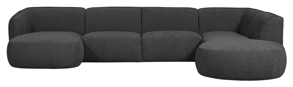 Polly U-sofa, Gray