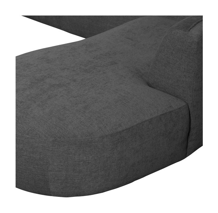 Polly U-sofa, Gray