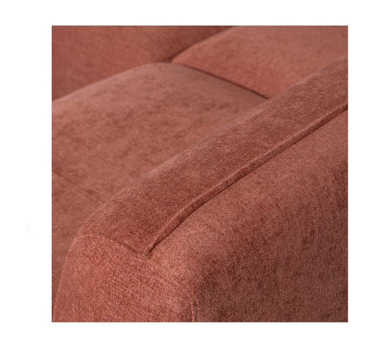 Polly U-sofa, Right-facing, Pink