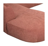 Polly U-sofa, Left facing, Pink