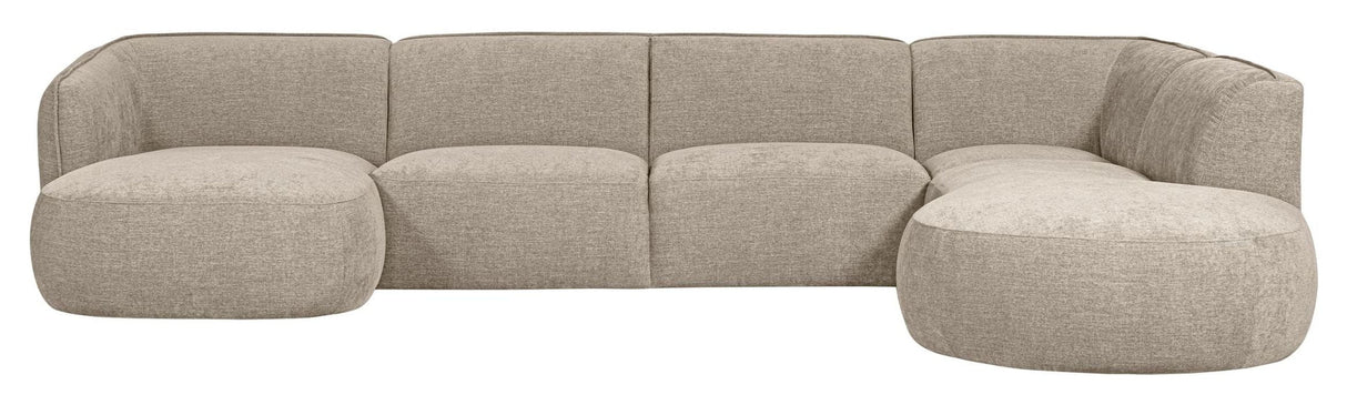 Polly U-sofa, Right facing, Sand