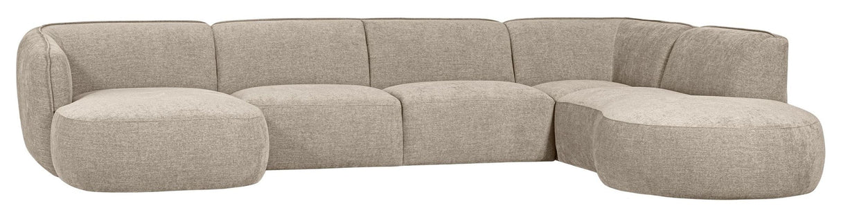 Polly U-sofa, Right facing, Sand