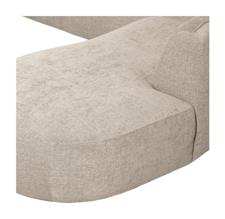 Polly U-sofa, Right facing, Sand