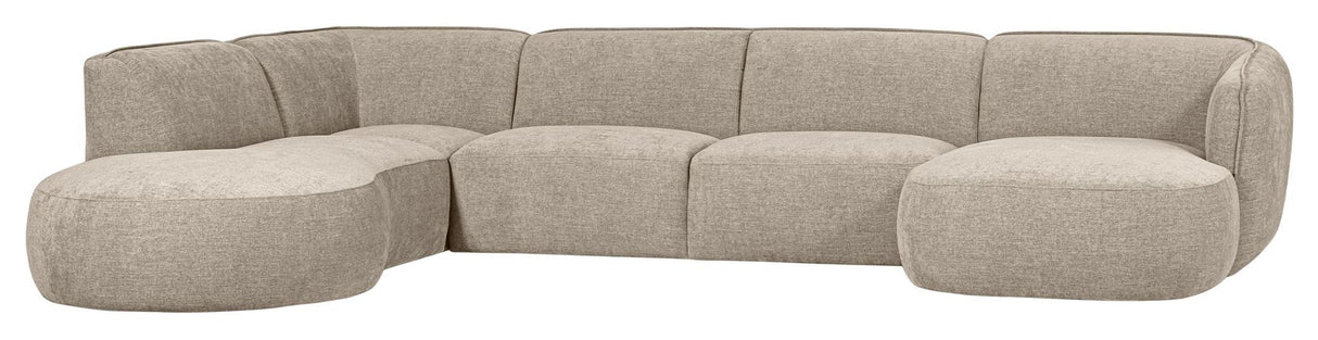 Polly U-sofa, Left facing, Sand