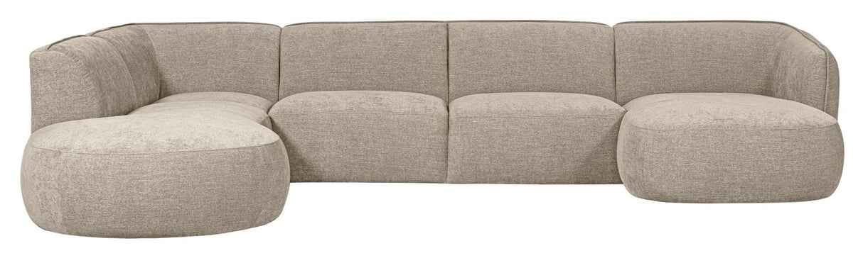 Polly U-sofa, Left facing, Sand