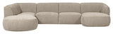 Polly U-sofa, Left facing, Sand