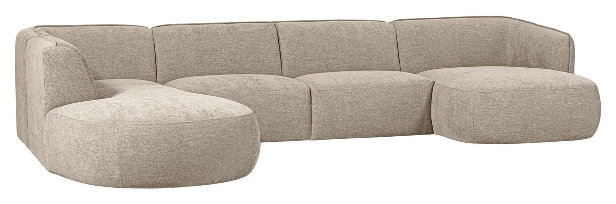 Polly U-sofa, Left facing, Sand