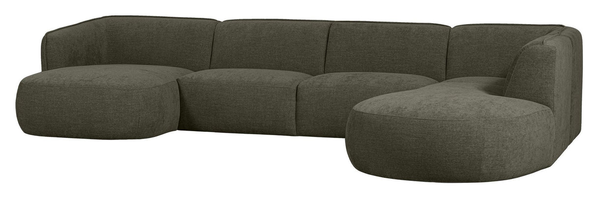 Polly U sofa, Warm Green