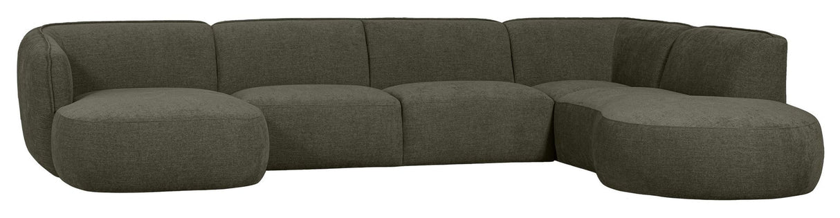 Polly U sofa, Warm Green