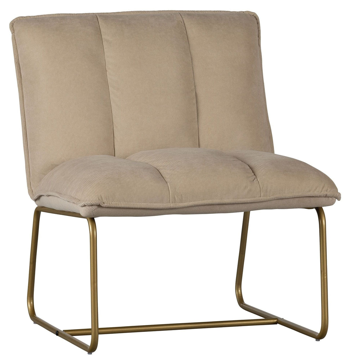 Woood Fie Lounge Chair - Sand-Colored Velvet