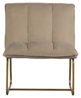 Woood Fie Lounge Chair - Sand-Colored Velvet