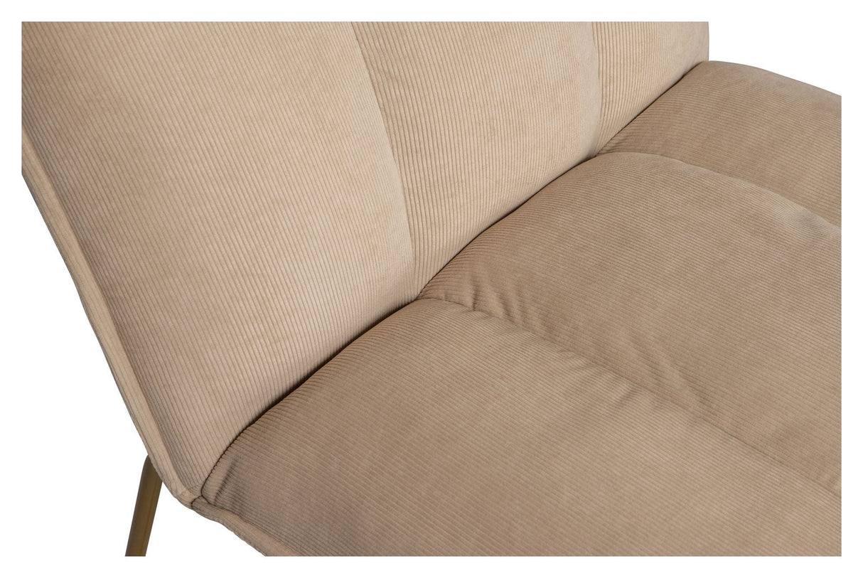 Woood Fie Lounge Chair - Sand-Colored Velvet