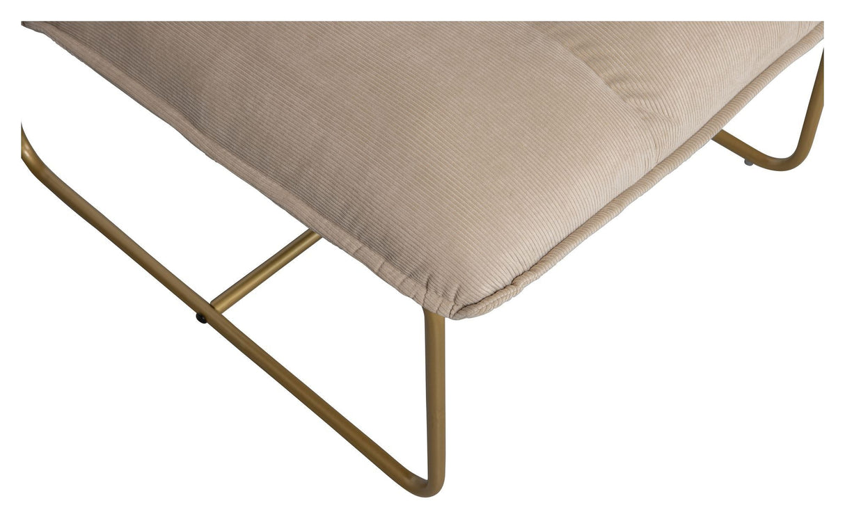 Woood Fie Lounge Chair - Sand-Colored Velvet