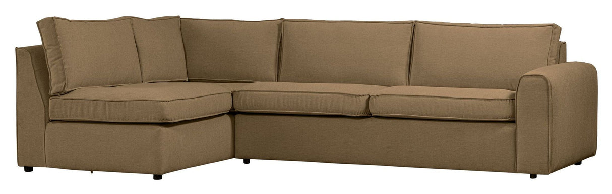 Freek Corner Sofa, Left, Light Brown