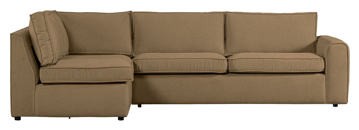 Freek Corner Sofa, Left, Light Brown