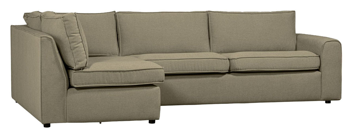 Freek Corner Sofa, Left, Light Green