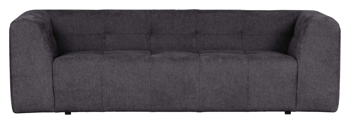 Woood Grid 3-pers. Sofa, Dark Gray Chenille