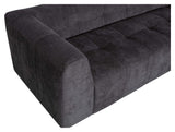 Woood Grid 3-pers. Sofa, Dark Gray Chenille