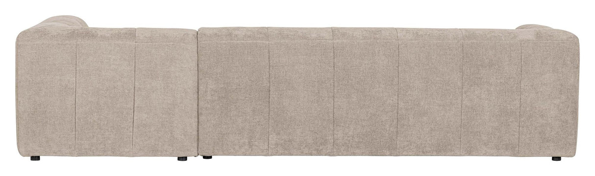 Woood Grid Sofa with right-facing chaise longue, Sand