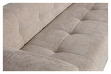 Woood Grid Sofa with right-facing chaise longue, Sand