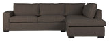 Woood Hajo Sofa with right-facing chaise longue, Brown Bouclé