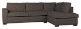 Woood Hajo Sofa with right-facing chaise longue, Brown Bouclé