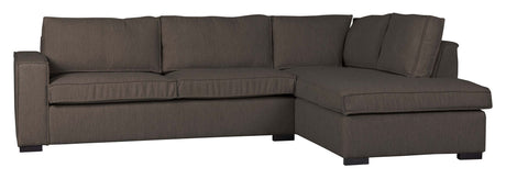 Woood Hajo Sofa with right-facing chaise longue, Brown Bouclé