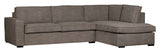 Woood Hajo Sofa with right-facing chaise longue, Brown Melange