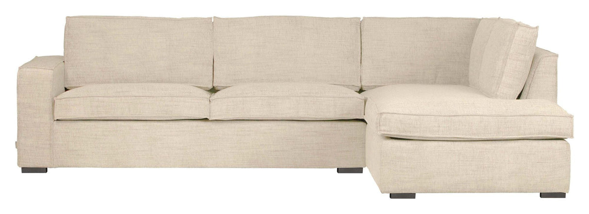 Woood Hajo Sofa with right-facing chaise longue, Off-white melange