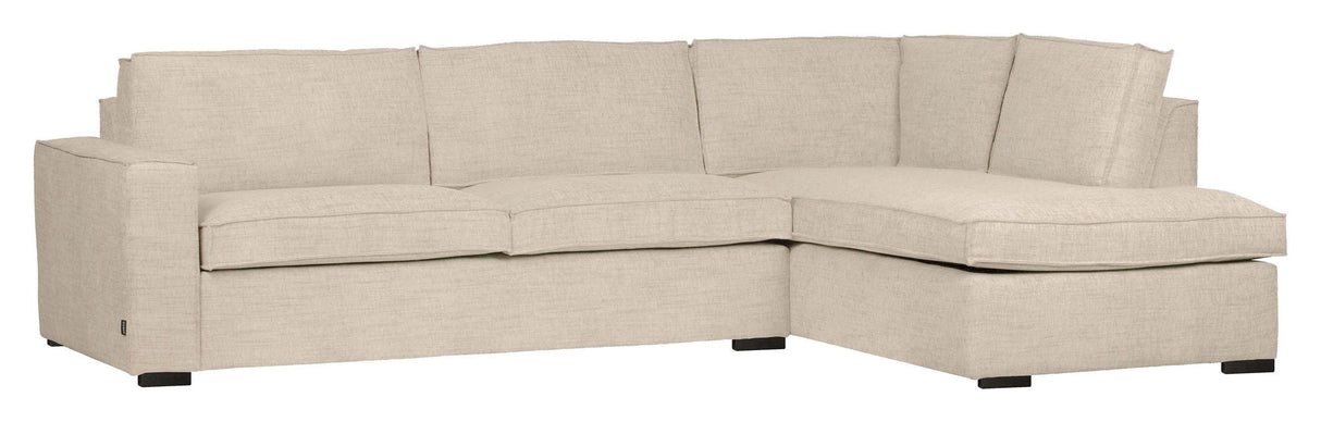 Woood Hajo Sofa with right-facing chaise longue, Off-white melange