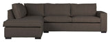 Woood Hajo Sofa with left-facing chaise longue, Brown Bouclé