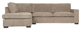 Woood Hajo Sofa with left-facing chaise longue, Gray Velvet