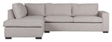 Woood Hajo Sofa with left-facing chaise longue, Nature Bouclé