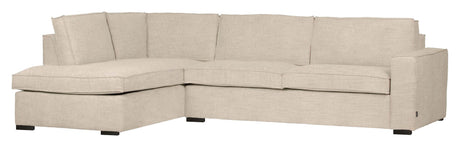 Woood Hajo Sofa with left-facing chaise longue, Off-white melange