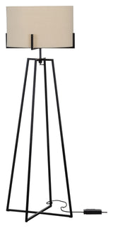 Woood Holly Floor Lamp, Black/Nature