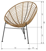 Woood Jane Lounge Chair, Nature