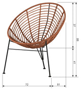 Woood Jane Lounge Chair, Terra