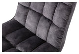 Job Lounge chair with swivel foot, Anthracite velvet