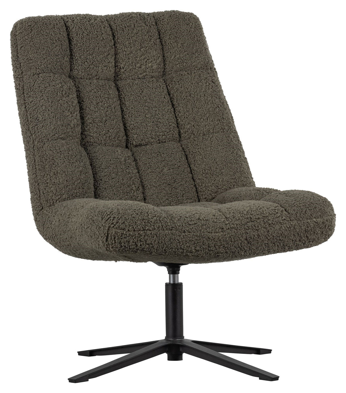 Job Lounge Chair w. swivel foot, Green teddy